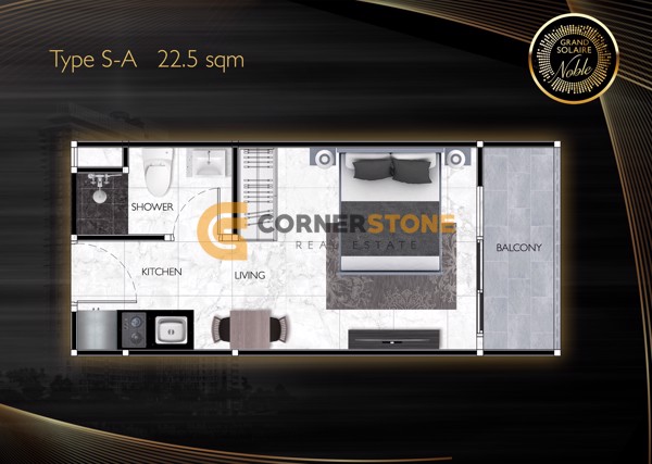 Picture of คอนโดนี้มี ห้องสตูดิโอ้  อยู่ในโครงการ คอนโดมิเนียมชื่อ Grand Solaire Noble  ตั้งอยู่ที่ พัทยา