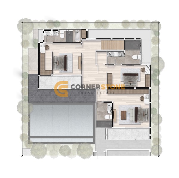 Picture of 3 bedroom House in Zensiri Estates Jomtien Jomtien Beach
