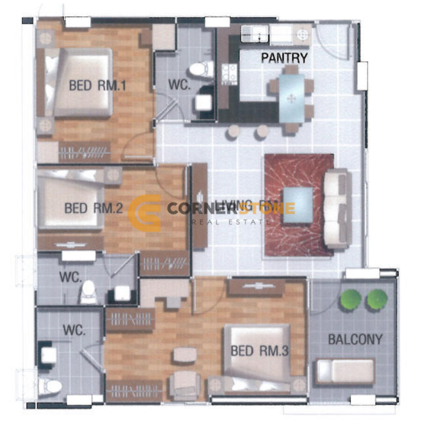 Picture of 3 bedroom Condo in Apus Condo Pattaya